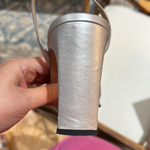 Sacha London 9.5B silver wedding or part heels - Picture 7 of 10